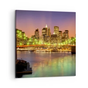 Canvastavla - Bild på duk - Ljuset slocknar aldrig här - 50x50 cm