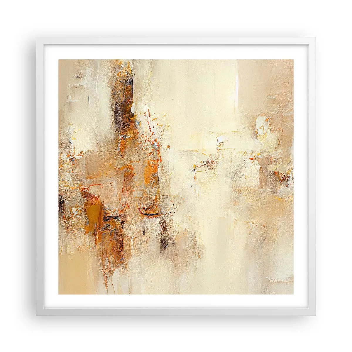Affisch i vit ram - Bärnstenens själ - 60x60 cm