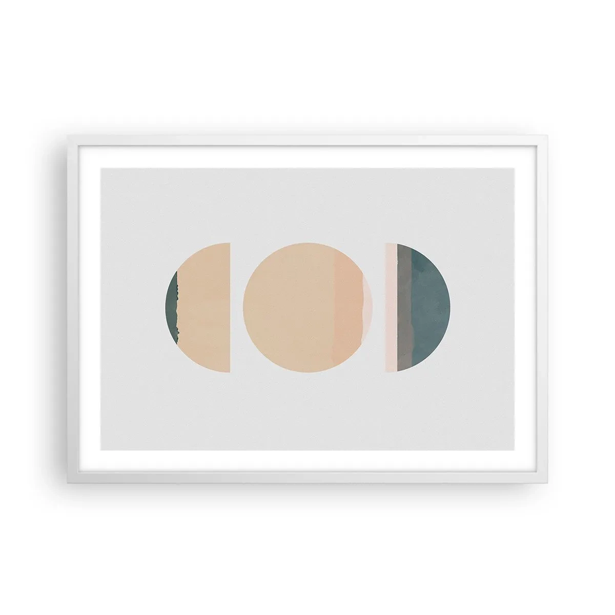 Affisch i vit ram - Hjul efter hjul - 70x50 cm