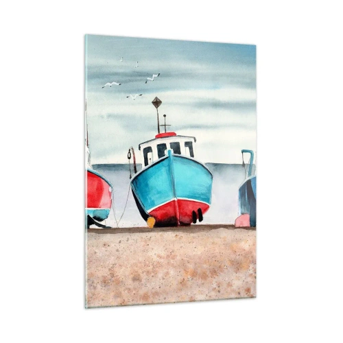 Glastavla - Bild på glas - Redo för fångst - 50x70 cm