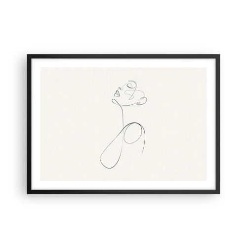 Affisch i svart ram - Förvirrad i drömmarna - 70x50 cm