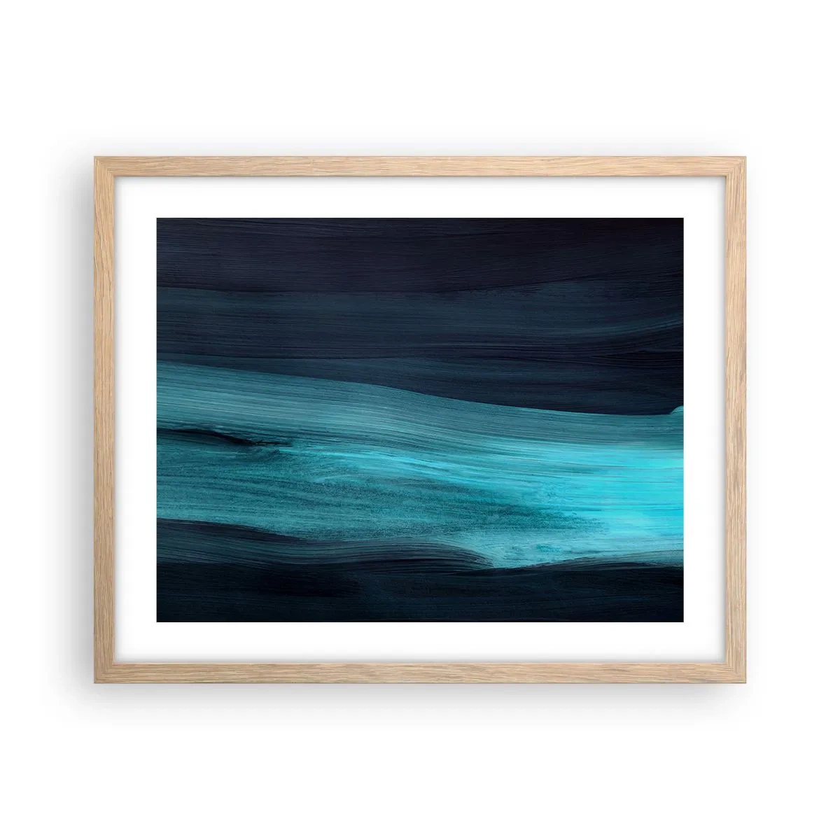 Affisch i ram av ljusek - Flyt med strömmen - 50x40 cm