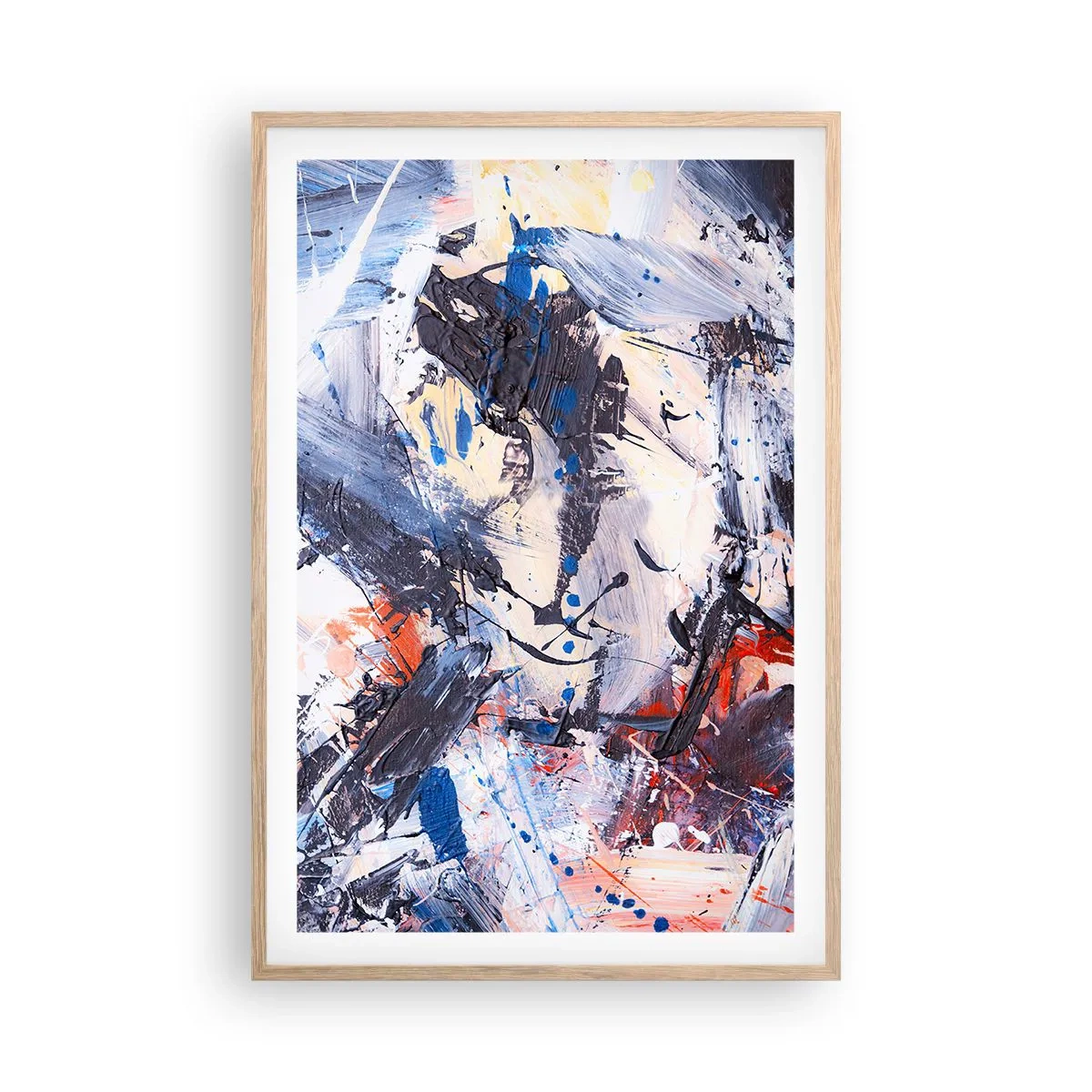 Affisch i ram av ljusek - Abstraktionen galna dans - 61x91 cm