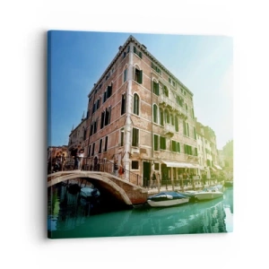 Canvastavla - Bild på duk - Venedig - Amore Mio - 30x30 cm