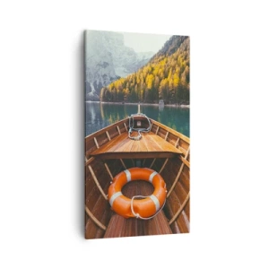 Canvastavla - Bild på duk - Utflykt i fjällen - 45x80 cm