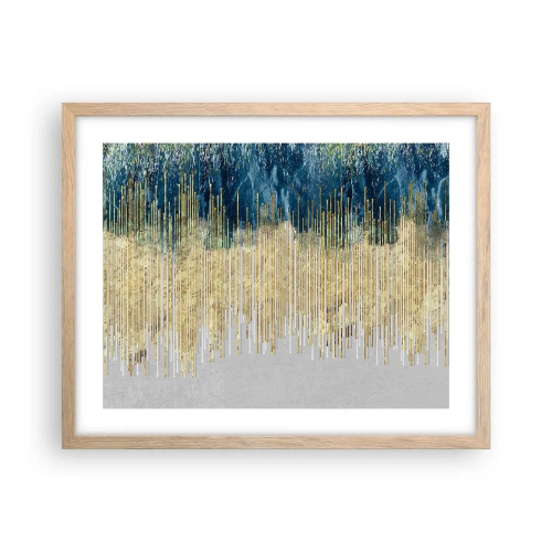 Affisch i ram av ljusek - Förgylld gräns - 50x40 cm