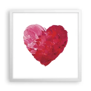 Affisch i vit ram - All you need is love - 40x40 cm