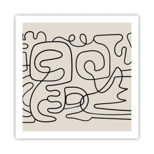 Affisch - Följ spåret - 60x60 cm