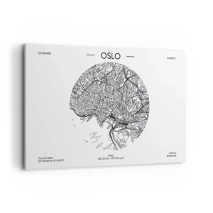 Canvastavla - Bild på duk - Oslos anatomi - 120x80 cm