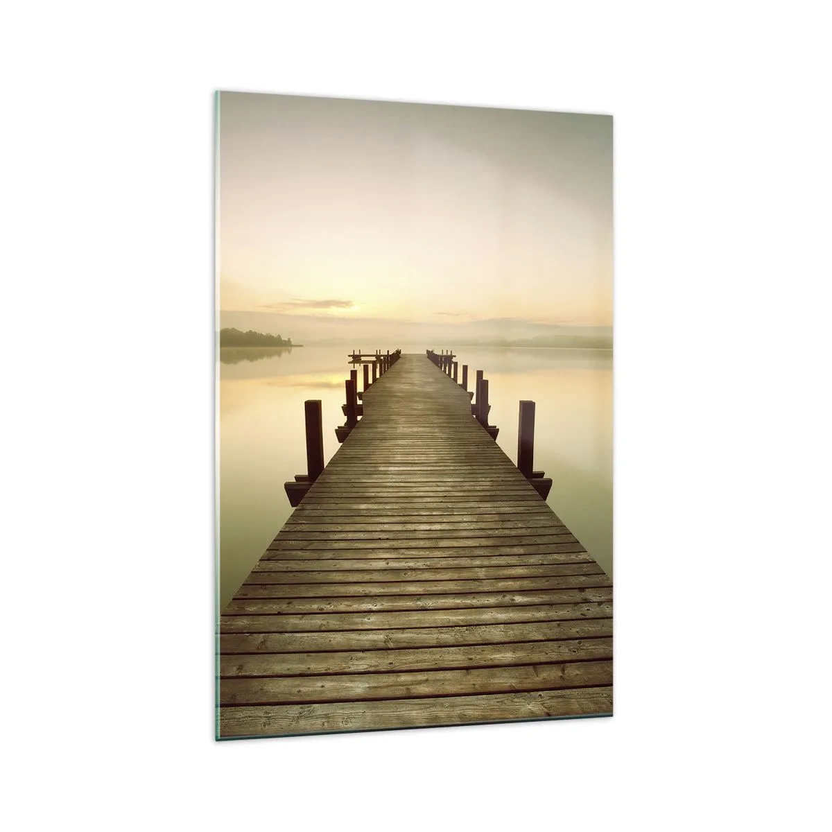 Glastavla - Bild på glas - Förgryning, gryning, ljus - 70x100 cm