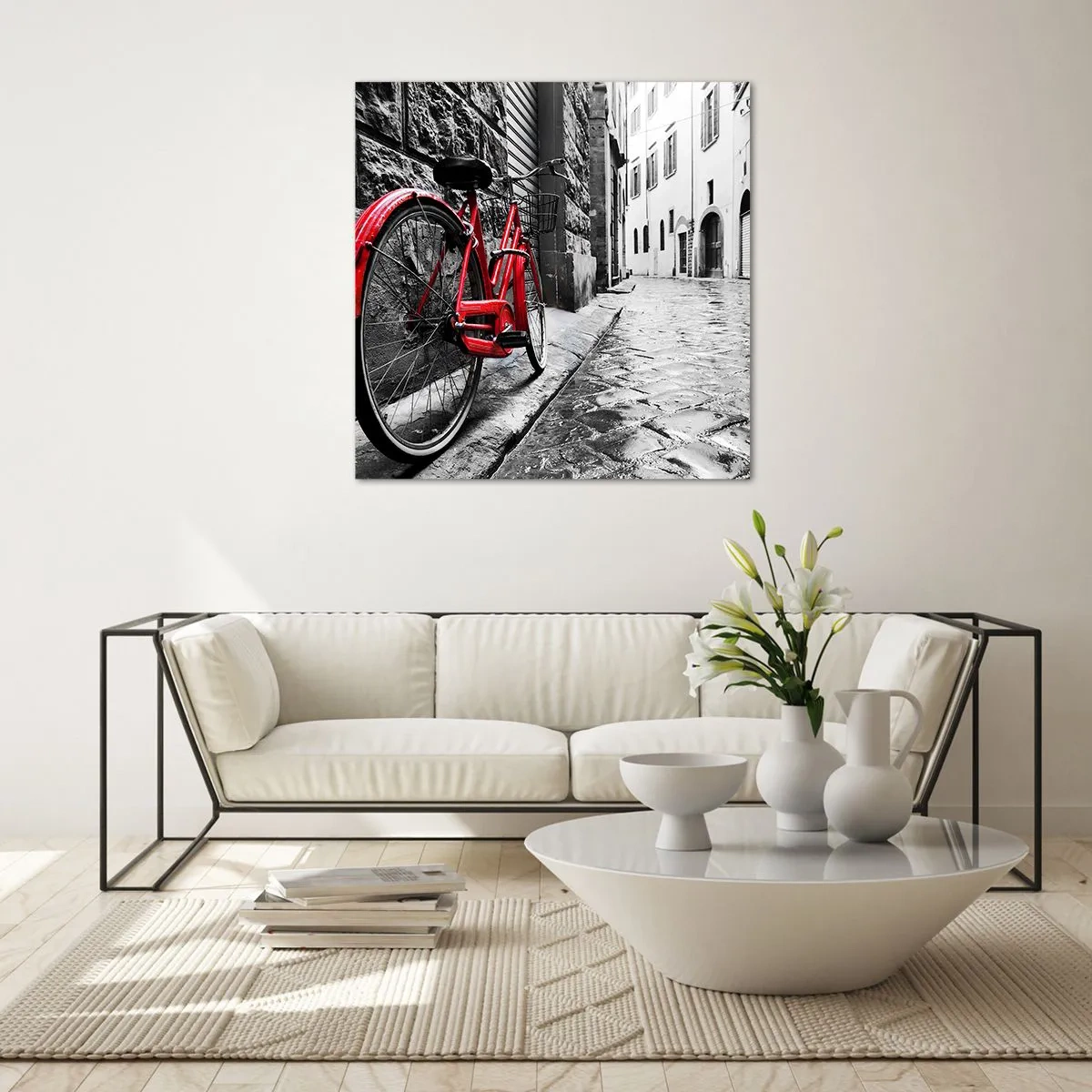 Glastavla - Bild på glas - Den riktiga skönheten åldras inte - 60x60 cm