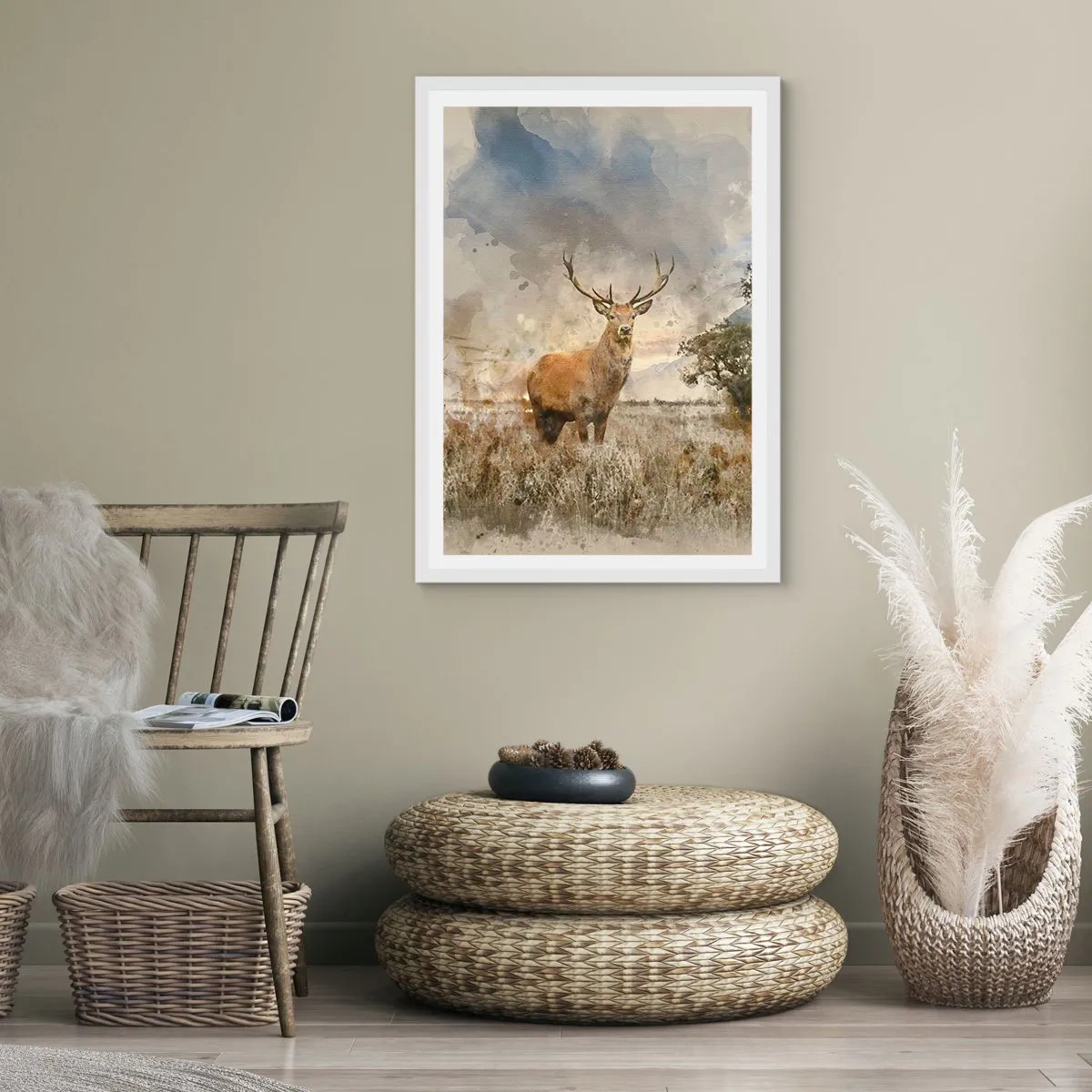 Affisch i vit ram - Värdighet - styrka - dignitet - 50x70 cm