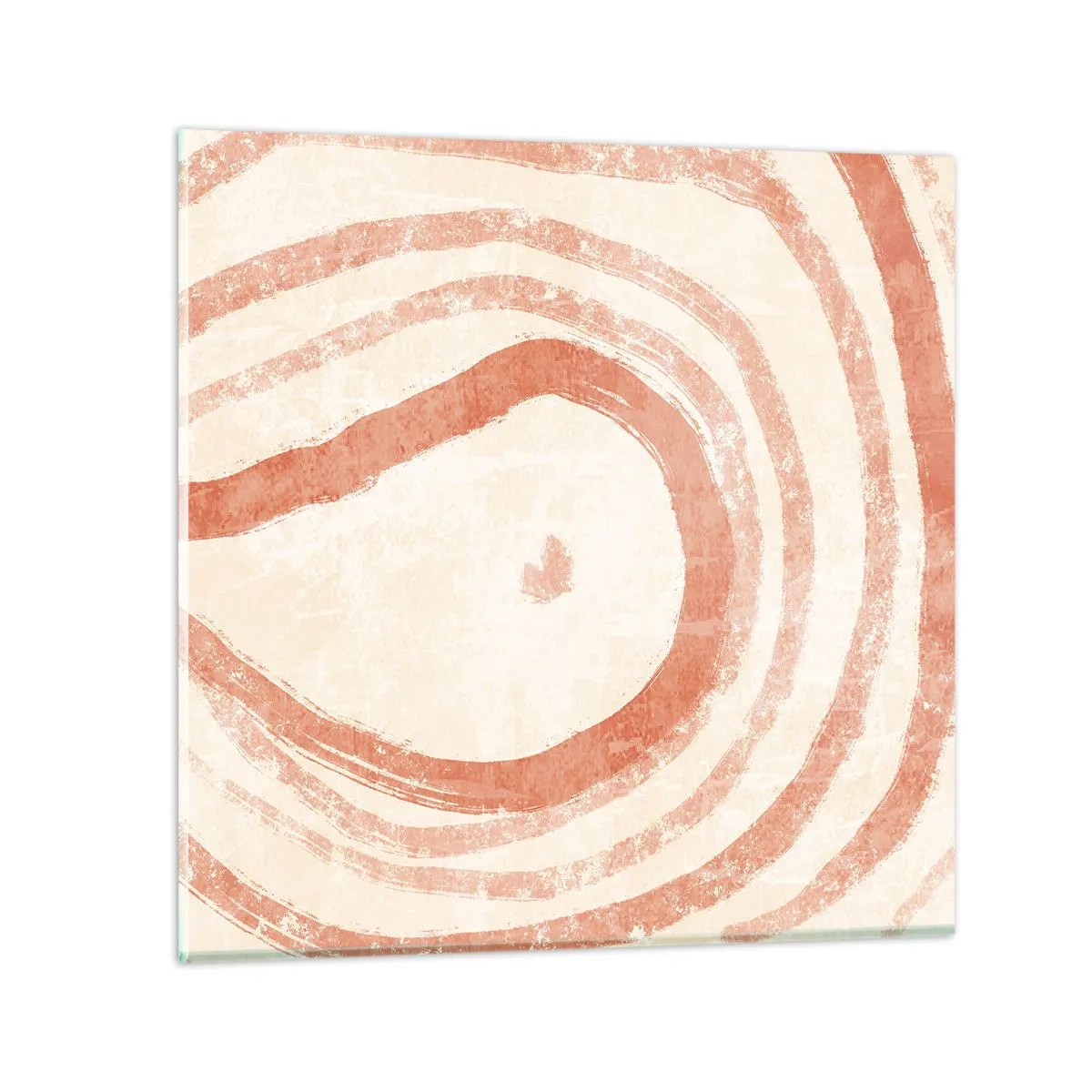 Glastavla - Bild på glas - Korallringar - komposition - 50x50 cm