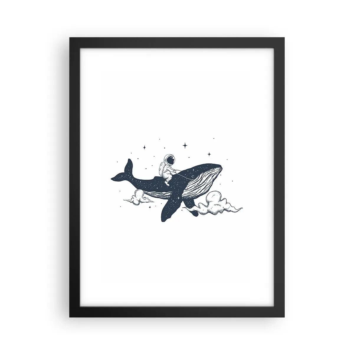 Affisch i svart ram - Rymdäventyr - 30x40 cm