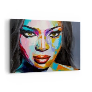 Canvastavla - Bild på duk - Kan inte ta ögonen från henne - 120x80 cm