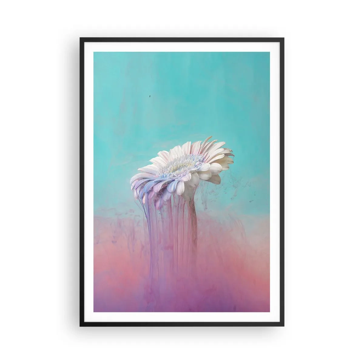 Affisch i svart ram - Blommornas undervärld - 70x100 cm