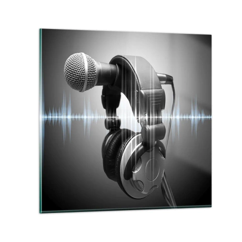 Glastavla - Bild på glas - Sången hörs fortfarande - 70x70 cm