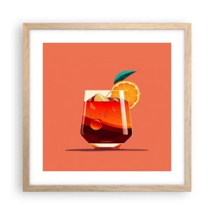 Affisch i ram av ljusek - Sommarens förfriskning - 40x40 cm
