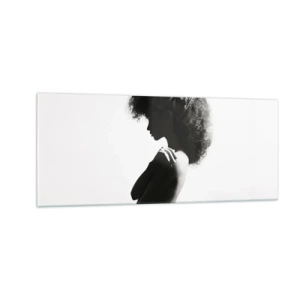 Glastavla - Bild på glas - Som en blomma på en slank stjälk - 100x40 cm