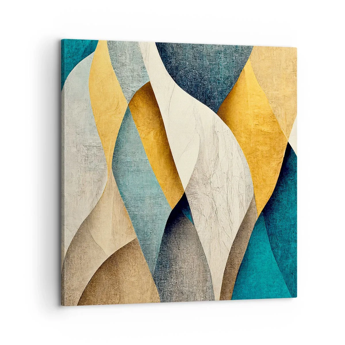 Canvastavla - Bild på duk - Rytm och vågrörelse - 60x60 cm