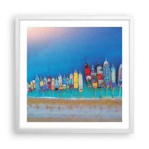 Affisch i vit ram - Ur fågelperspektivet - 50x50 cm