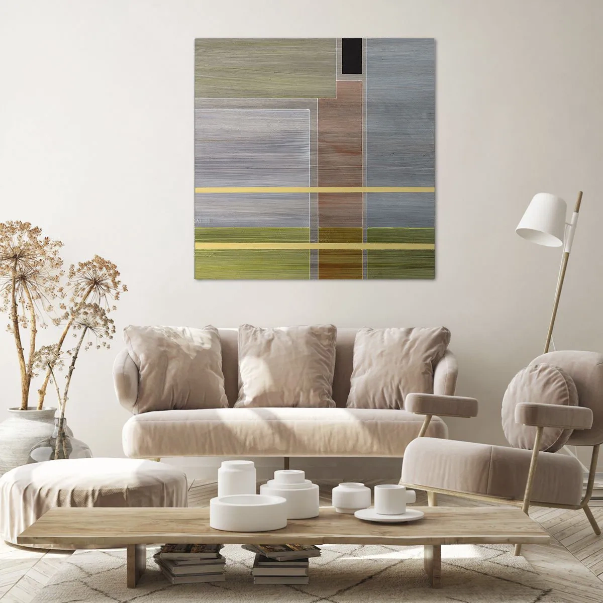 Canvastavla - Bild på duk - Rakt och lugnt - 60x60 cm