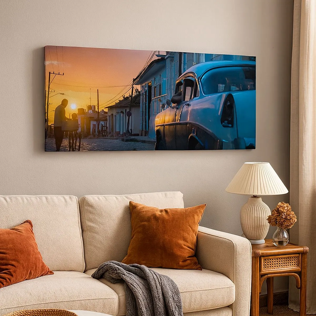 Canvastavla - Bild på duk - Här bromsar tiden - 100x40 cm