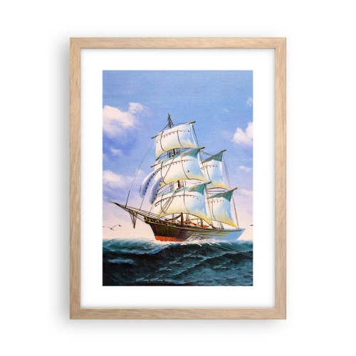 Affisch i ram av ljusek - Stolt med vinden - 30x40 cm