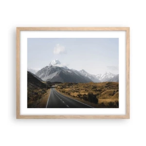 Affisch i ram av ljusek - Väg till fjällens hjärta - 50x40 cm
