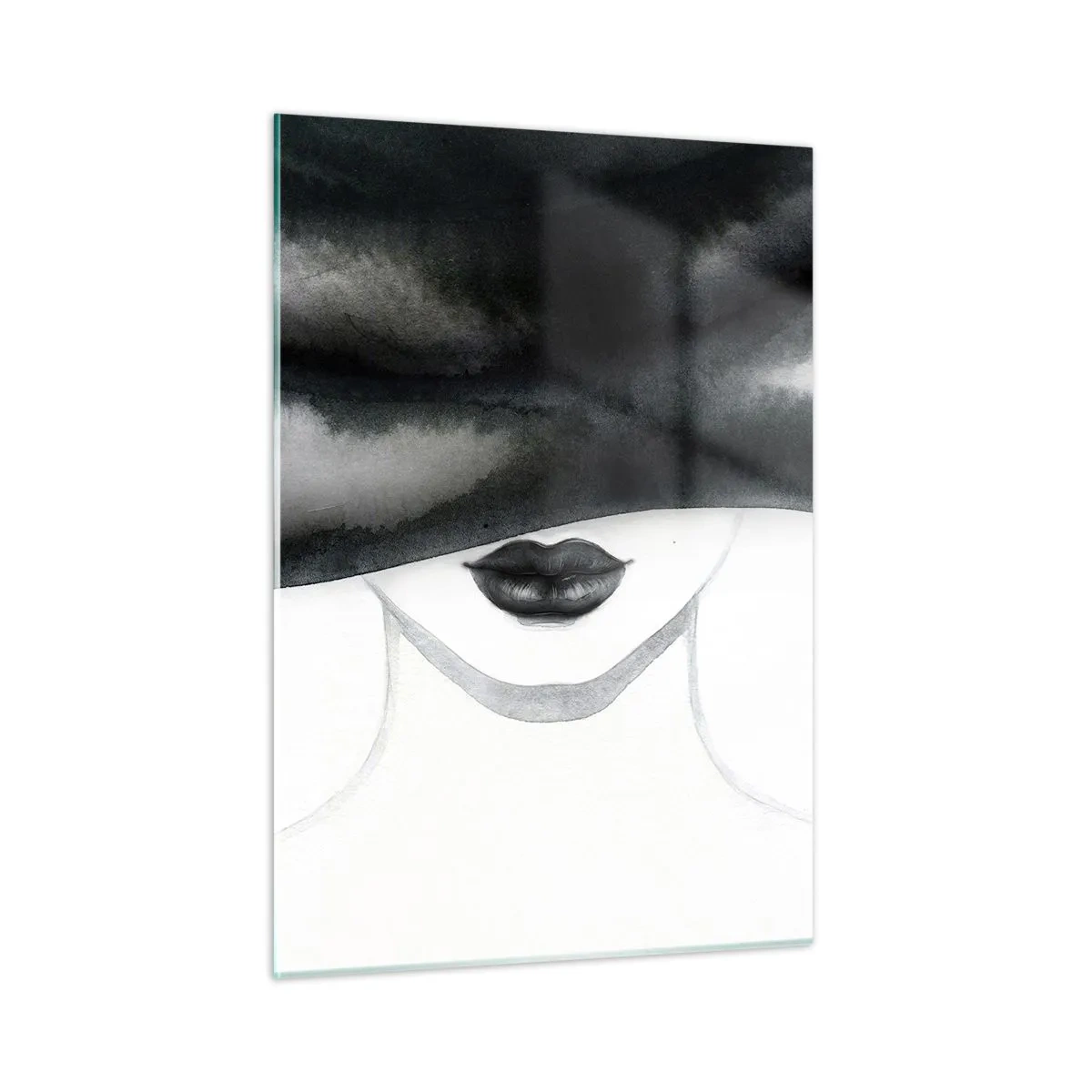 Glastavla - Bild på glas - Sensuell hemlighet - 50x70 cm