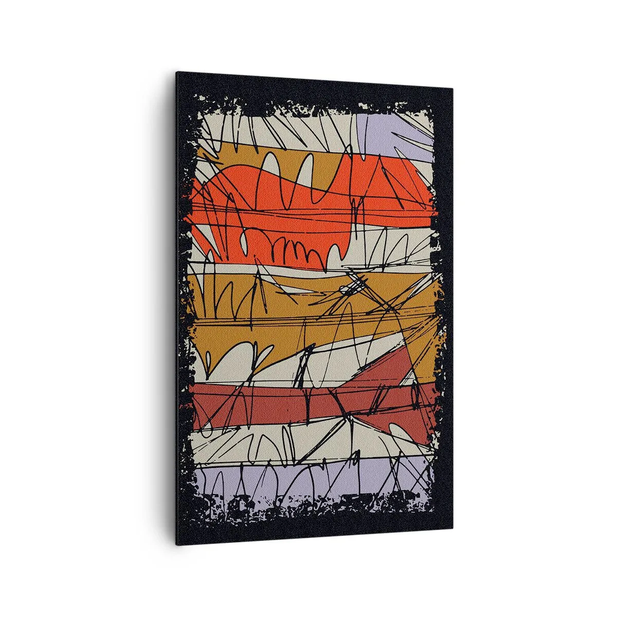 Canvastavla - Bild på duk - Spontan komposition - 80x120 cm