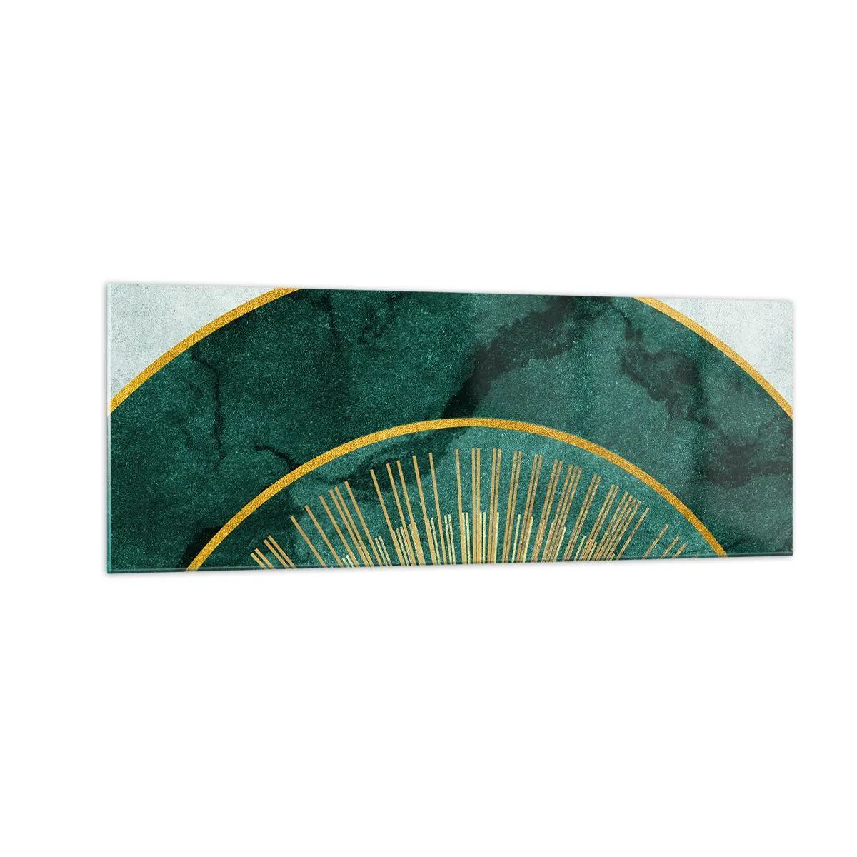 Glastavla - Bild på glas - Ett annorlunda solsystem - 140x50 cm
