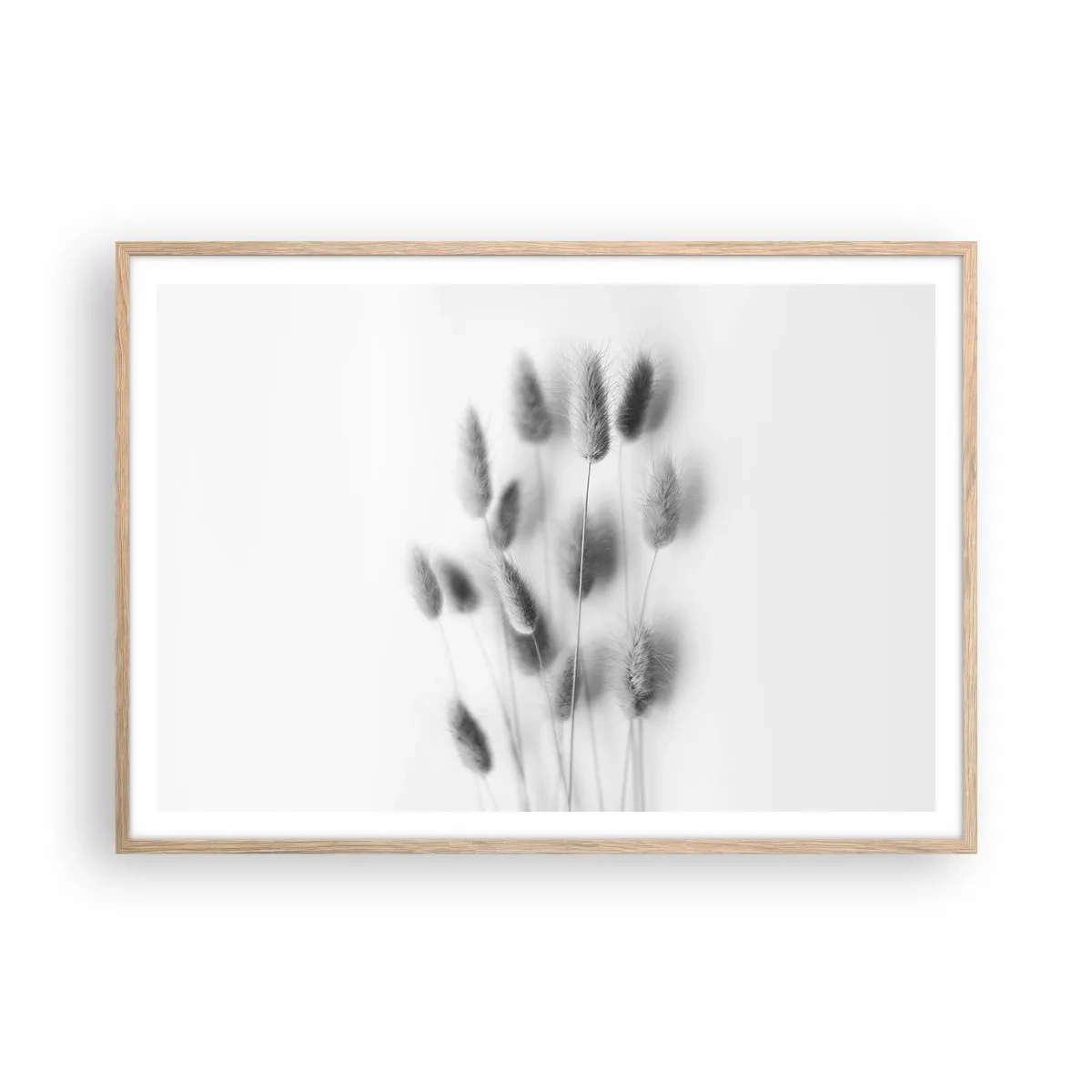 Affisch i ram av ljusek - Fluffigt gräs - 100x70 cm