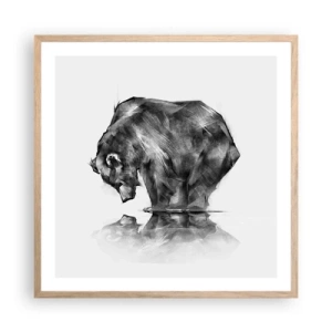 Affisch i ram av ljusek - Roligt att se någon närstående - 60x60 cm