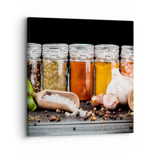 Canvastavla - Bild på duk - Så att livet har smak - 30x30 cm