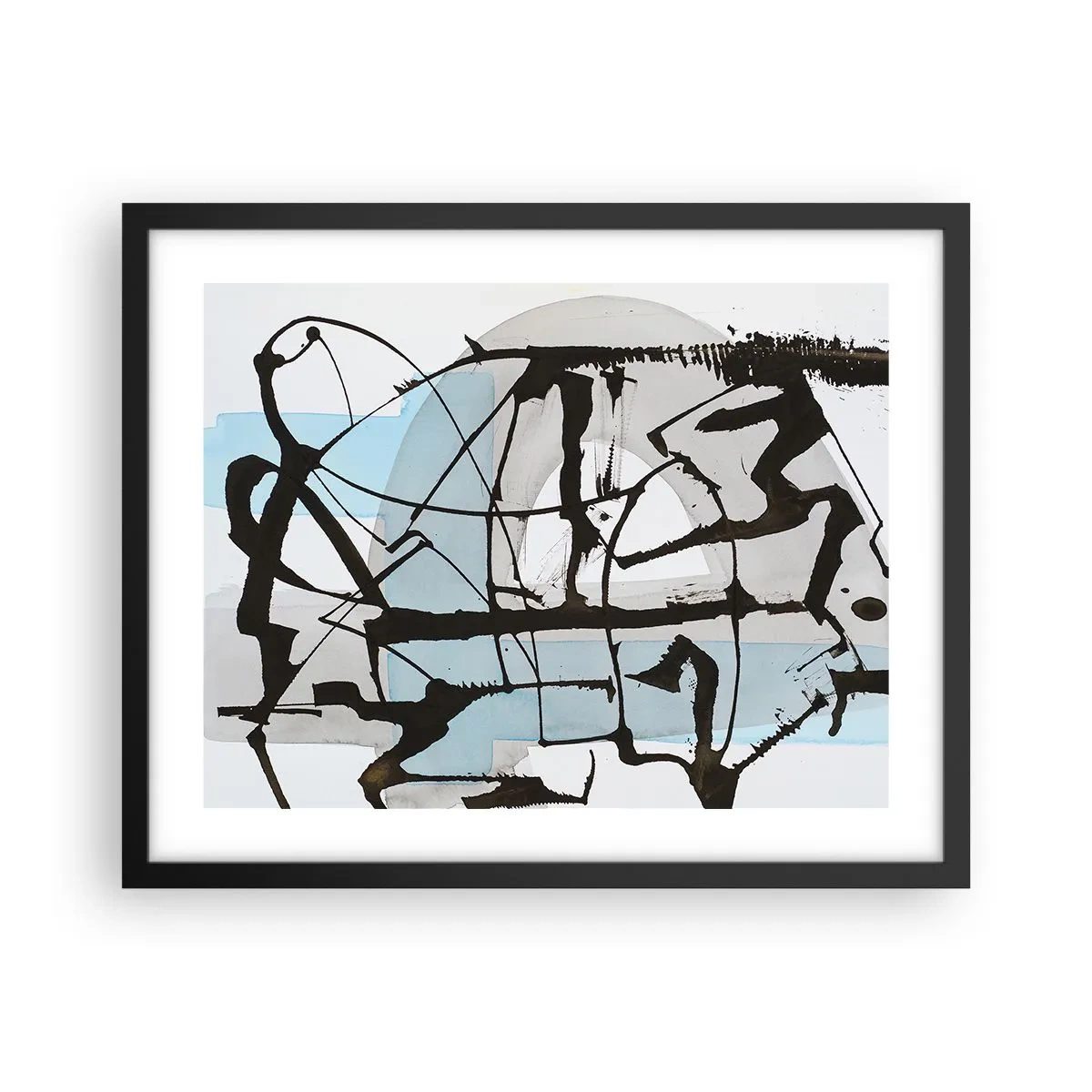 Affisch i svart ram - Blått trots allt - 50x40 cm