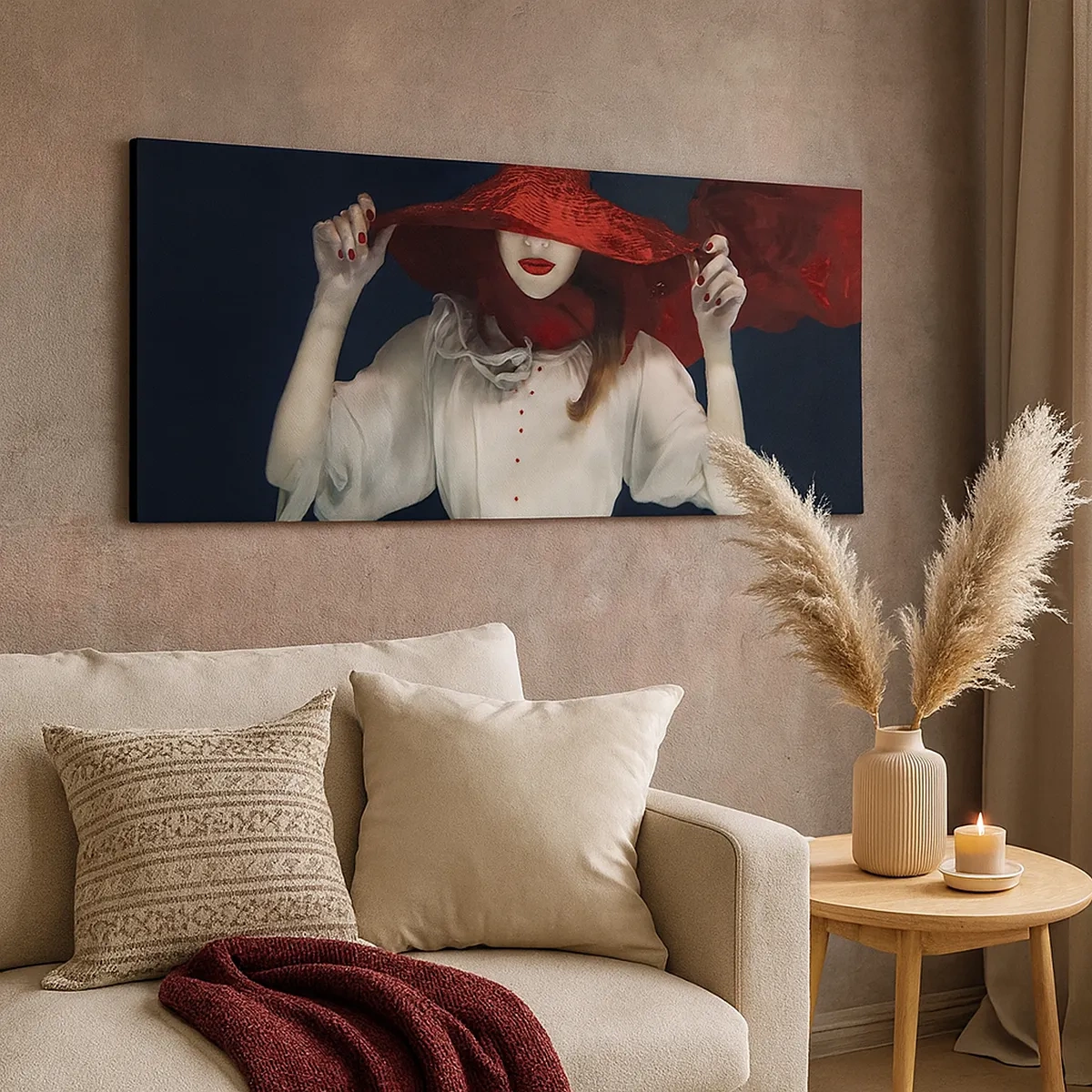 Canvastavla - Bild på duk - Konstig fru - 30x30 cm