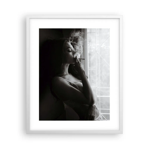 Affisch i vit ram - Ett sensuellt ögonblick - 40x50 cm