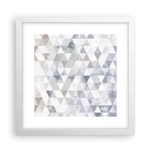 Affisch i vit ram - Trianglar - 30x30 cm