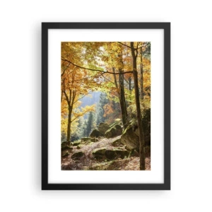 Affisch i svart ram - Dags att vila - 30x40 cm