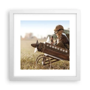 Affisch i vit ram - Stort mot drömmarna - 30x30 cm