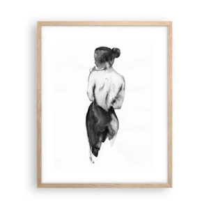 Affisch i ram av ljusek - Världen försvinner i hennes närvaro - 40x50 cm