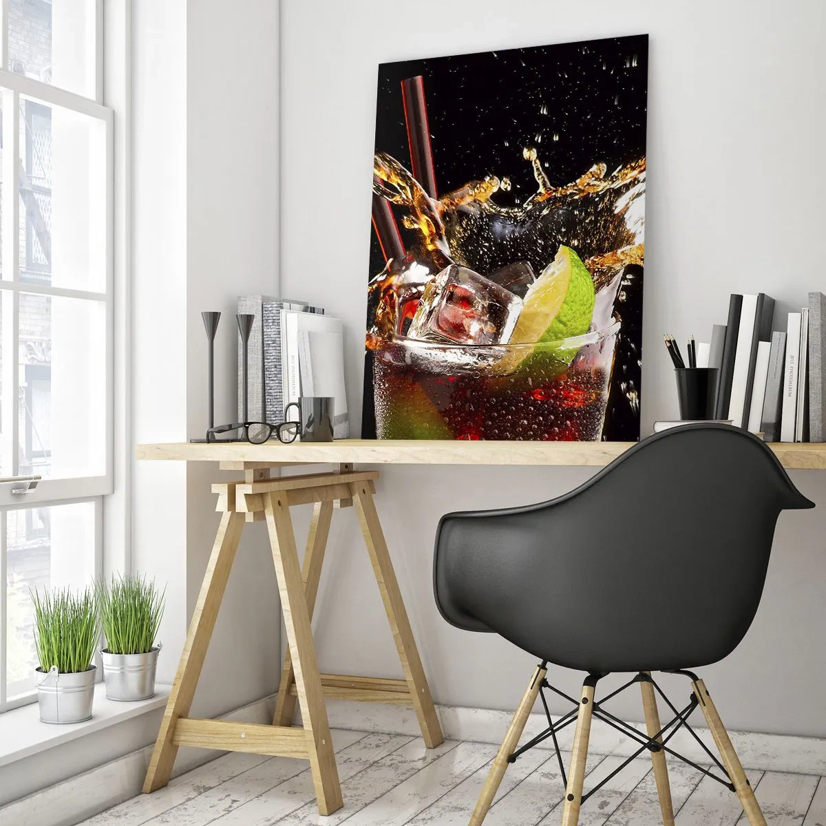 Glastavla - Bild på glas - Färgernas glädje och energi - 50x70 cm