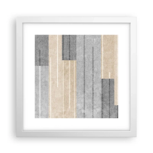 Affisch i vit ram - Komposition: allt i lod - 30x30 cm