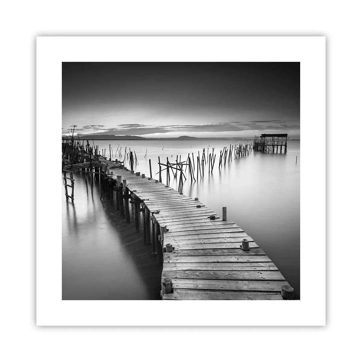 Affisch - Den glömda strandens ro - 40x40 cm