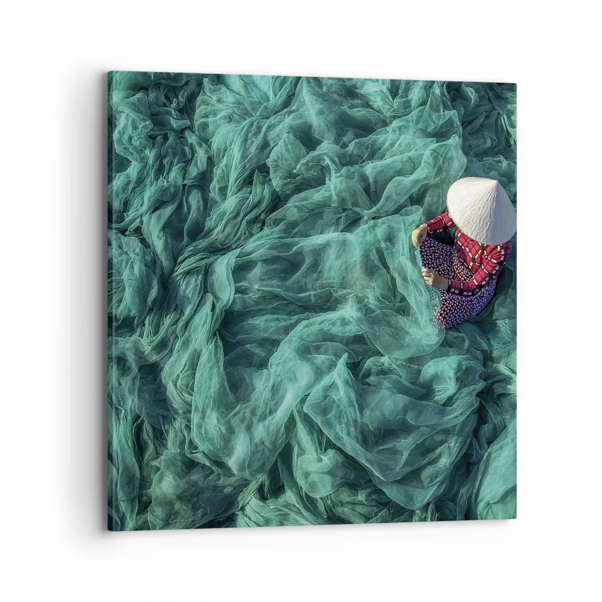 Canvastavla - Bild på duk - I nätens hav - 70x70 cm