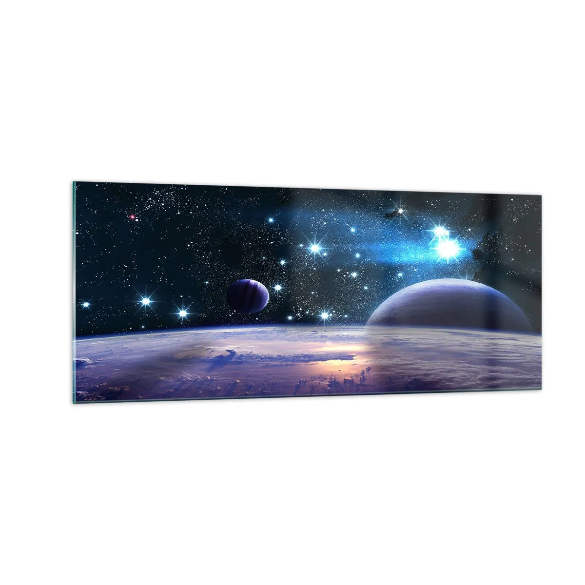 Glastavla - Bild på glas - Fortfarande ensamma? - 100x40 cm