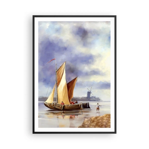Affisch i svart ram - Seglarnas hemkomst - 70x100 cm