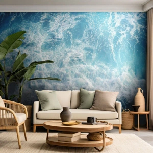 Fototapet Premium Sand - Glatt och hoppande - Hav, Havsvåg, Natur - 250x175 cm