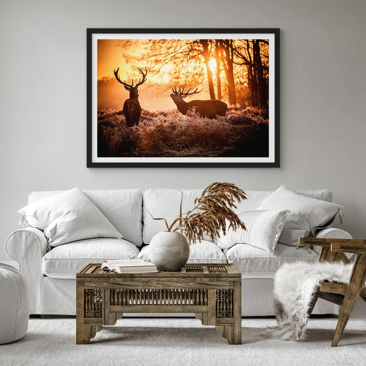 Affisch i svart ram - Jägarens dröm - 100x70 cm